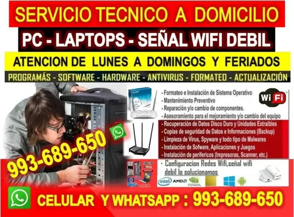 REPARACION A INTERNET PCS