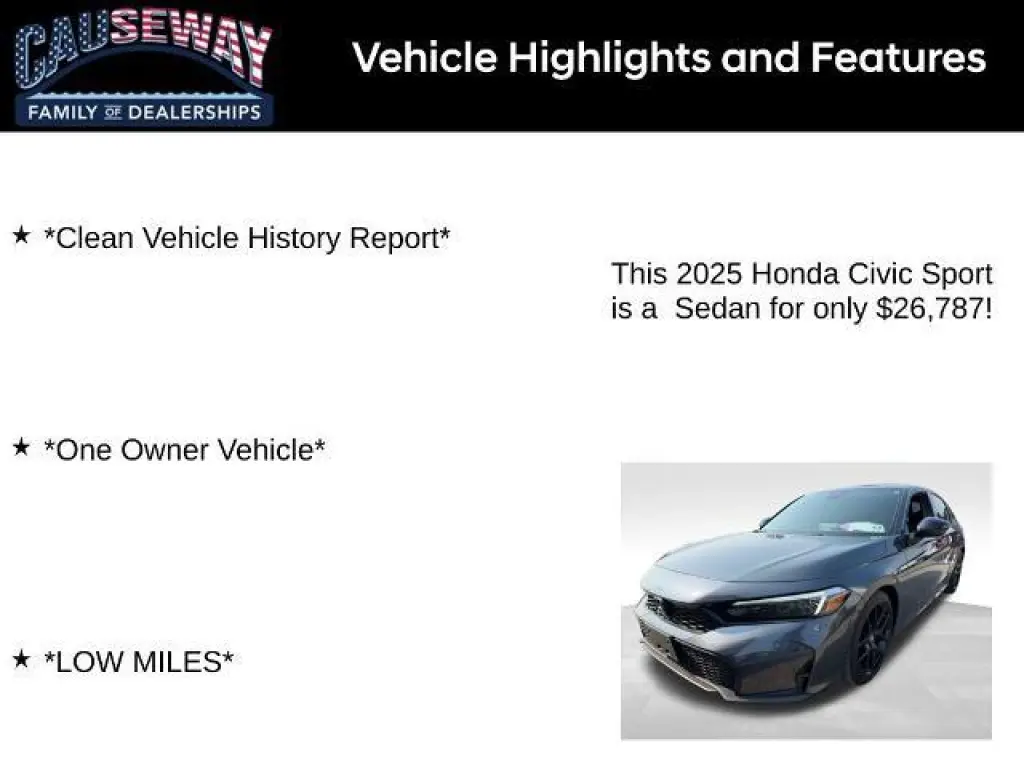 Honda Civic 2025 Sport 4dr Sedan