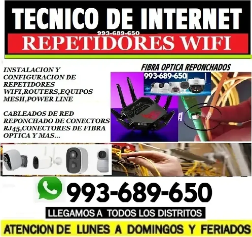 TECNICO INTERNET CAMARAS WIFI