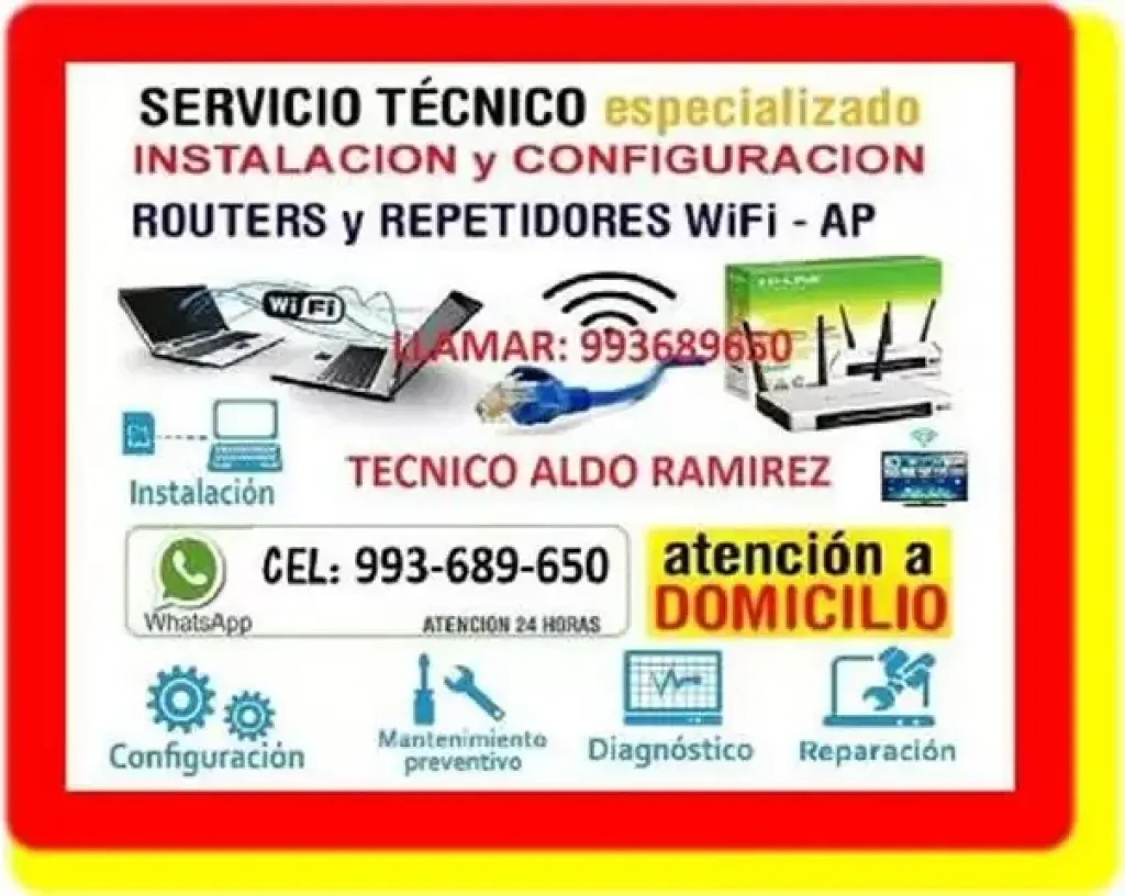 TECNICO REDES WIFI ROUTER