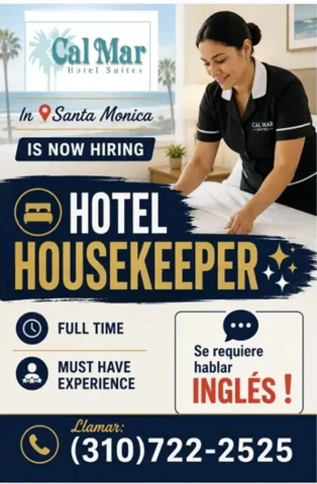 HOTEL- Hiring Housekeeper 🛌