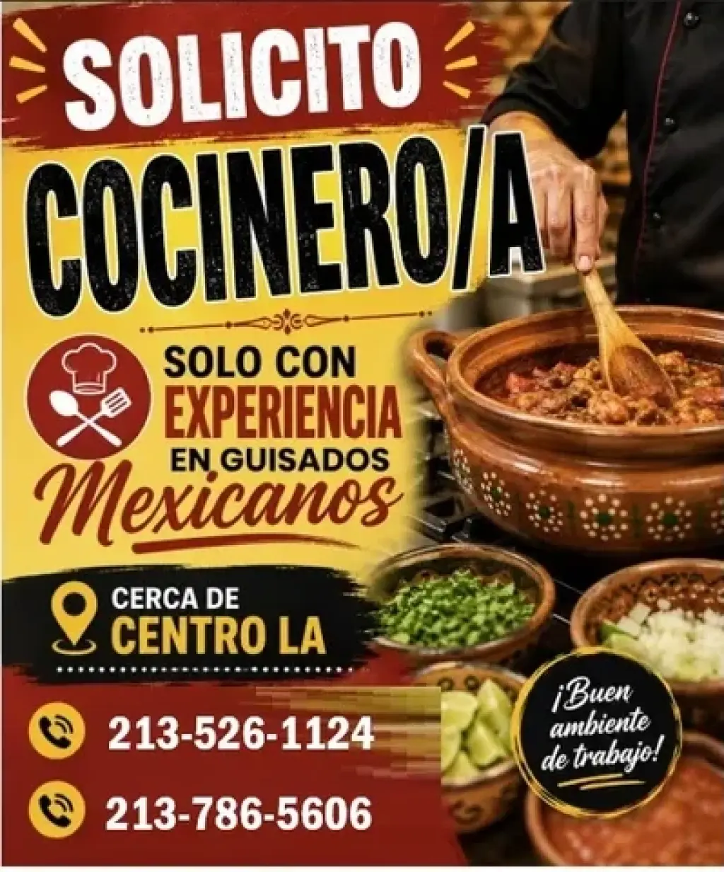 COCINERO/A -Guisados Mexicanos
