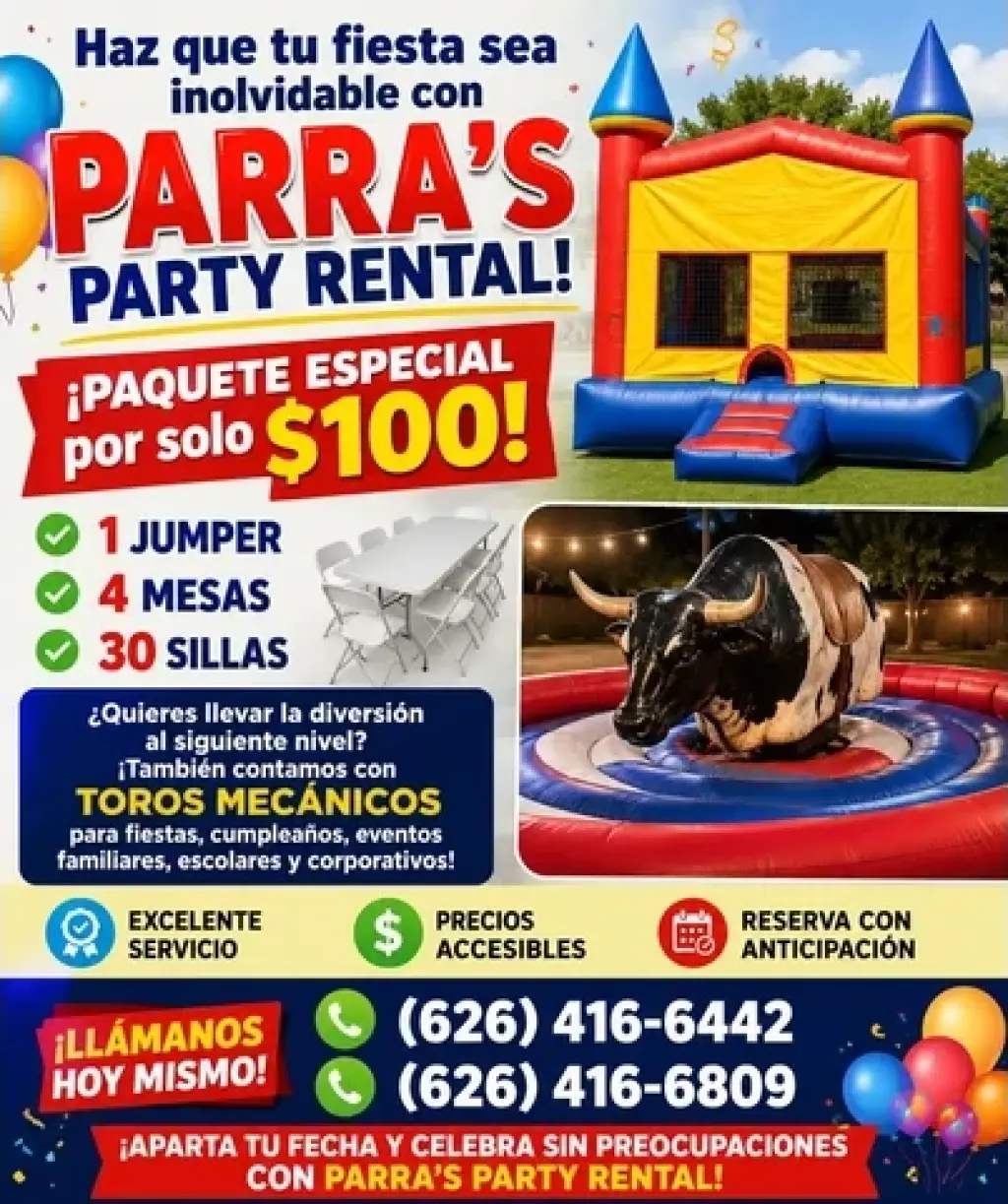 PARRA'S PARTY RENTAL! 🎈🎉