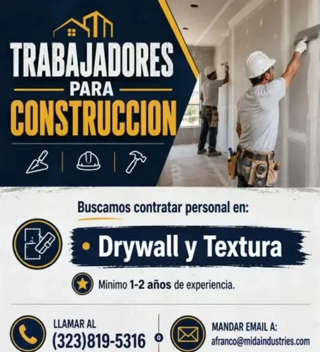 TRABAJADORES PARA CONSTRUCCIÓN