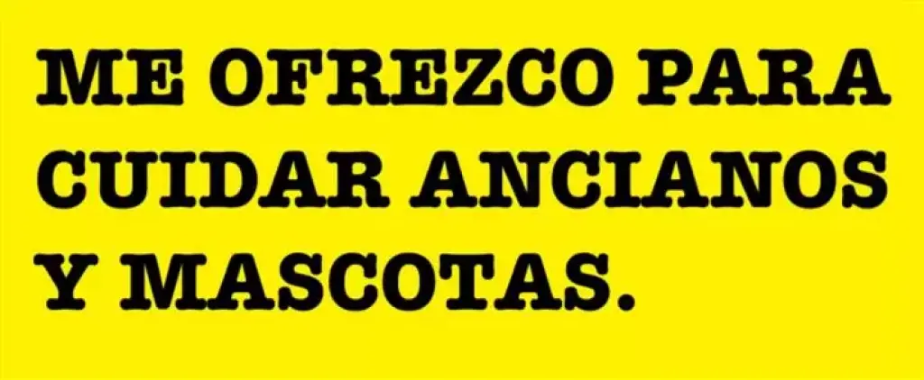 Me ofrezco para cuidar anciana