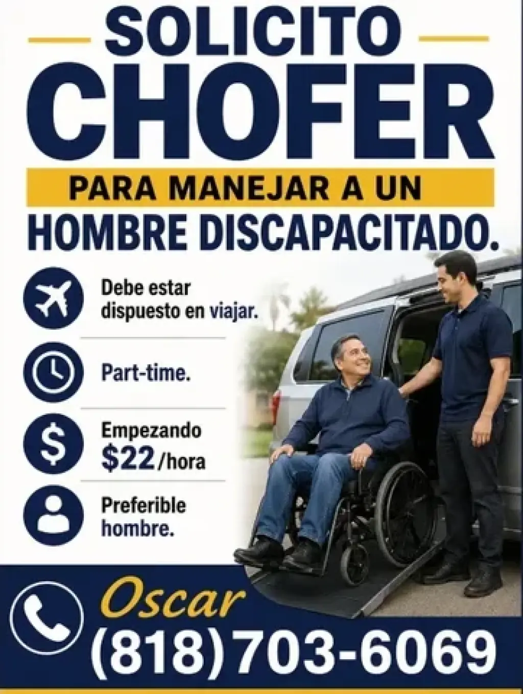 SOLICITO CHOFER