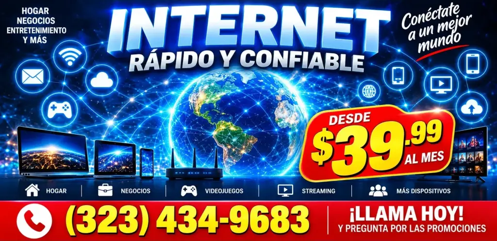 🌐 INTERNET RAPIDO A BAJO COSTO !!
