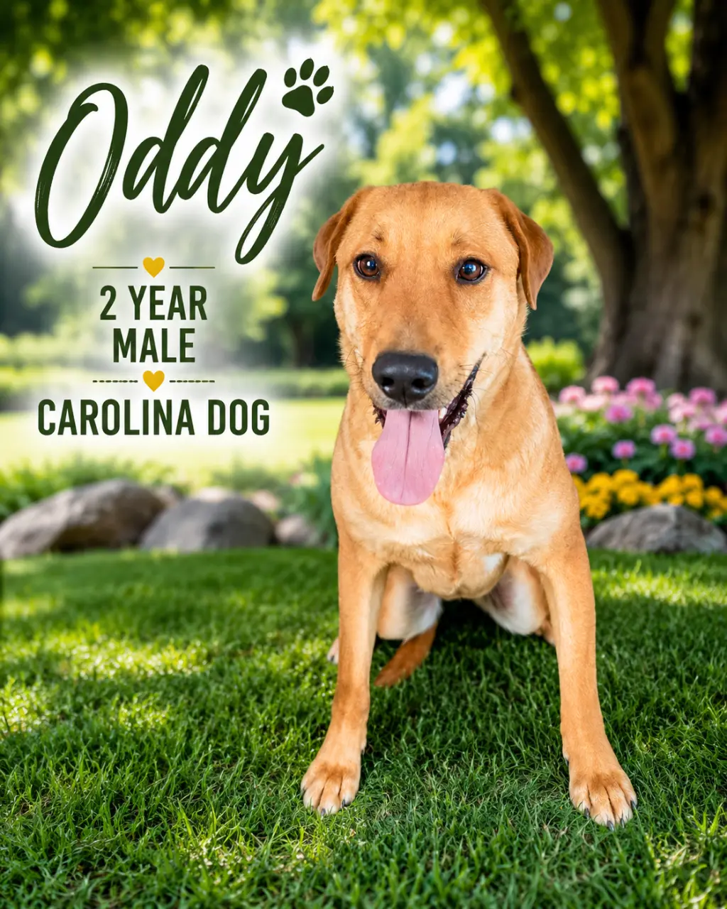 - ODDY - 2 YEAR MALE CAROLINA DOG