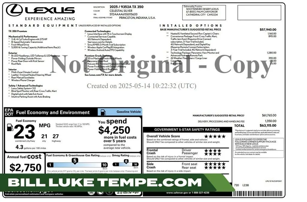2025 Lexus TX