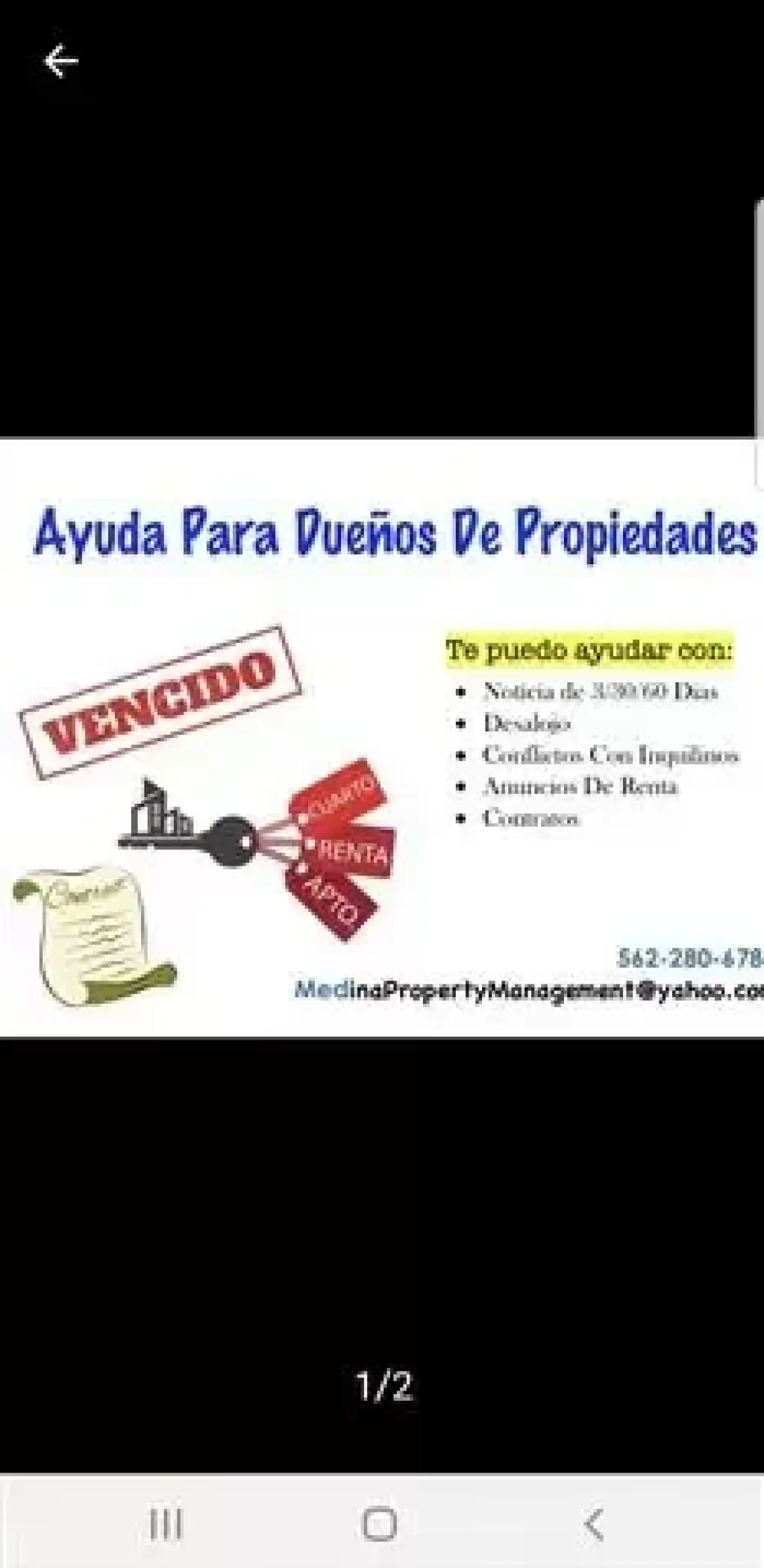 Encargada de propiedades mgmt.