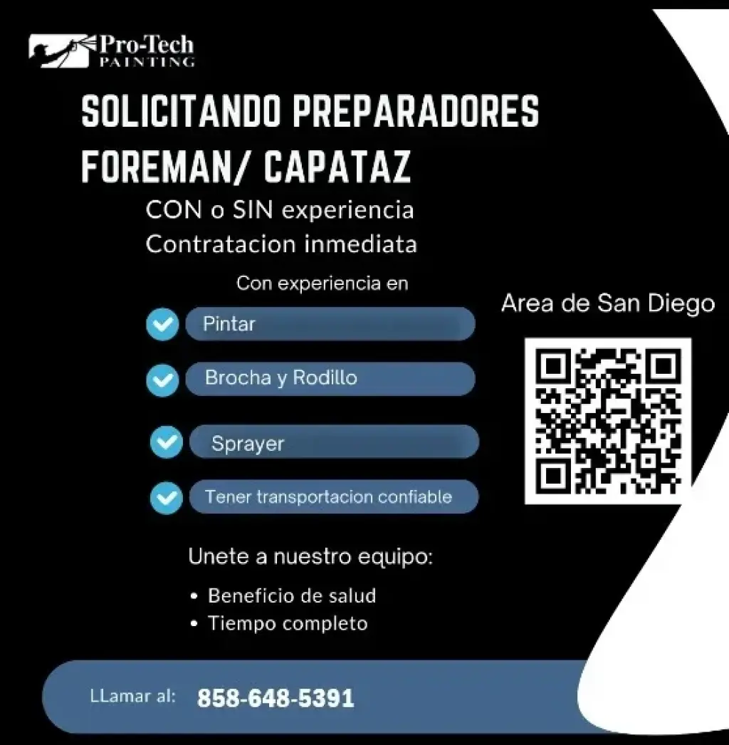 Preparadores, Foreman y Capataces en San Diego, CA!