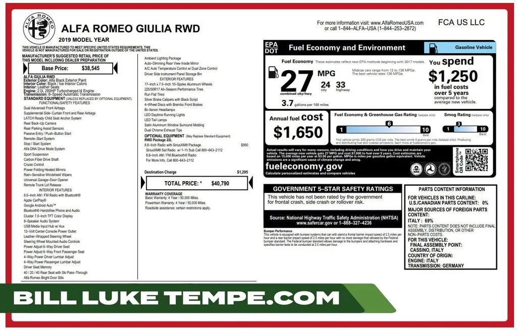 2019 Alfa Romeo Giulia