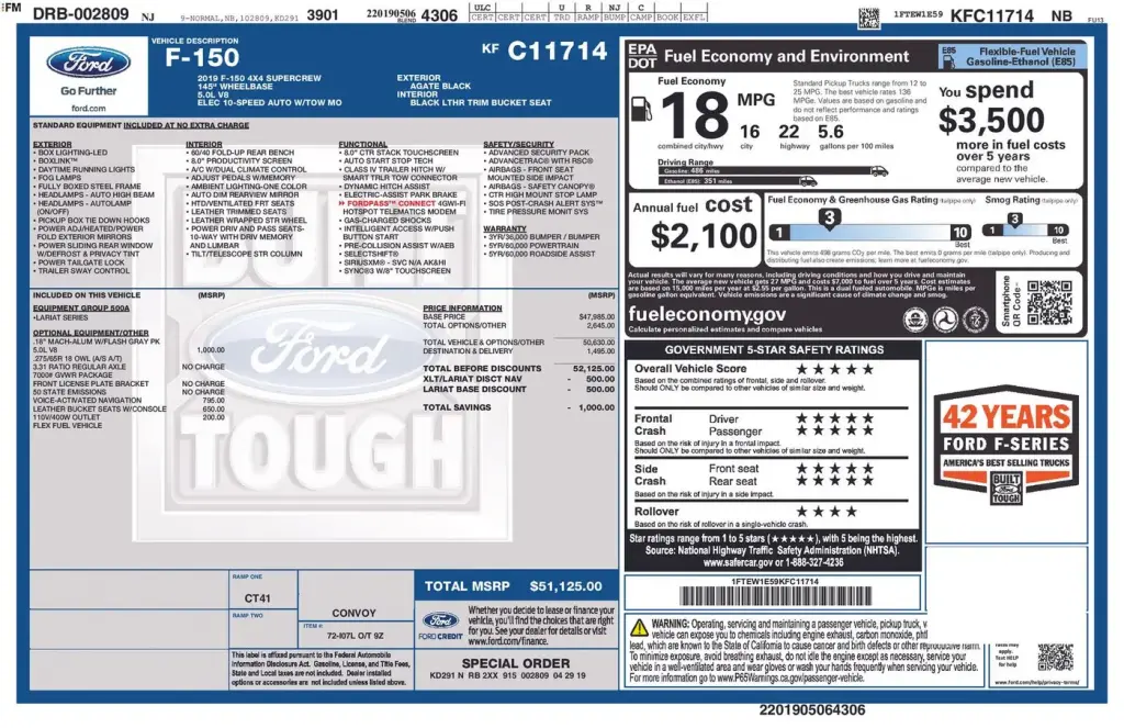 Ford F-150 2019 4x4 Lariat 4dr SuperCrew 5.5 ft. SB