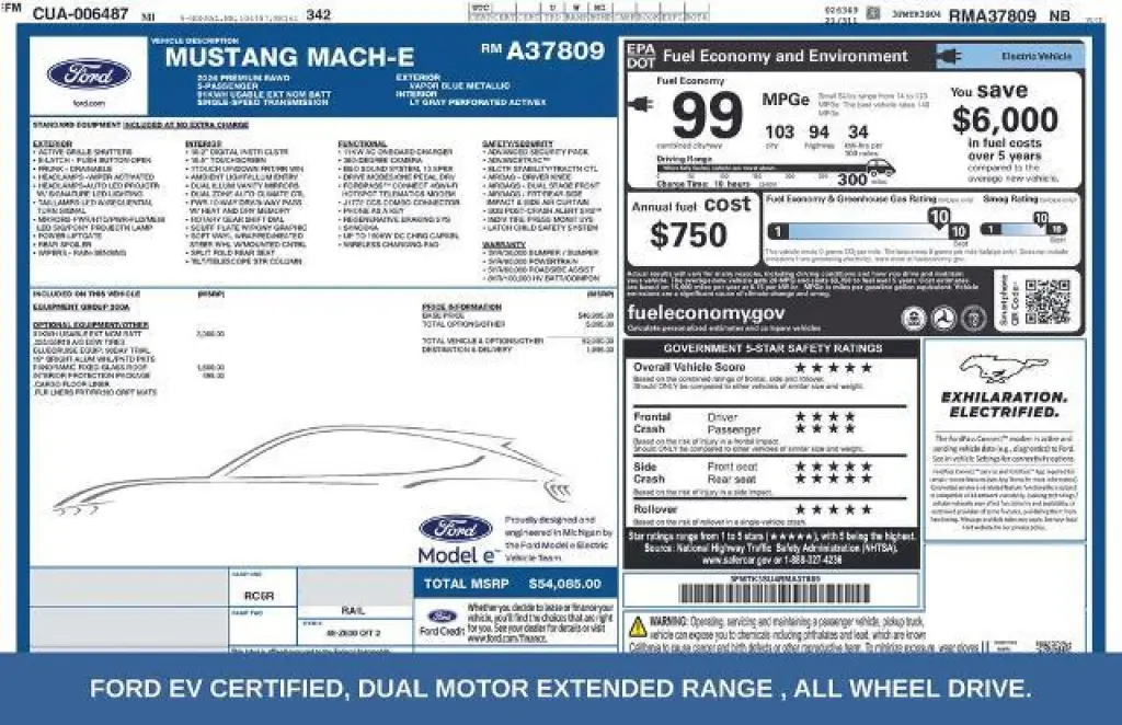 Ford Mustang Mach-E 2024 AWD Premium 4dr SUV