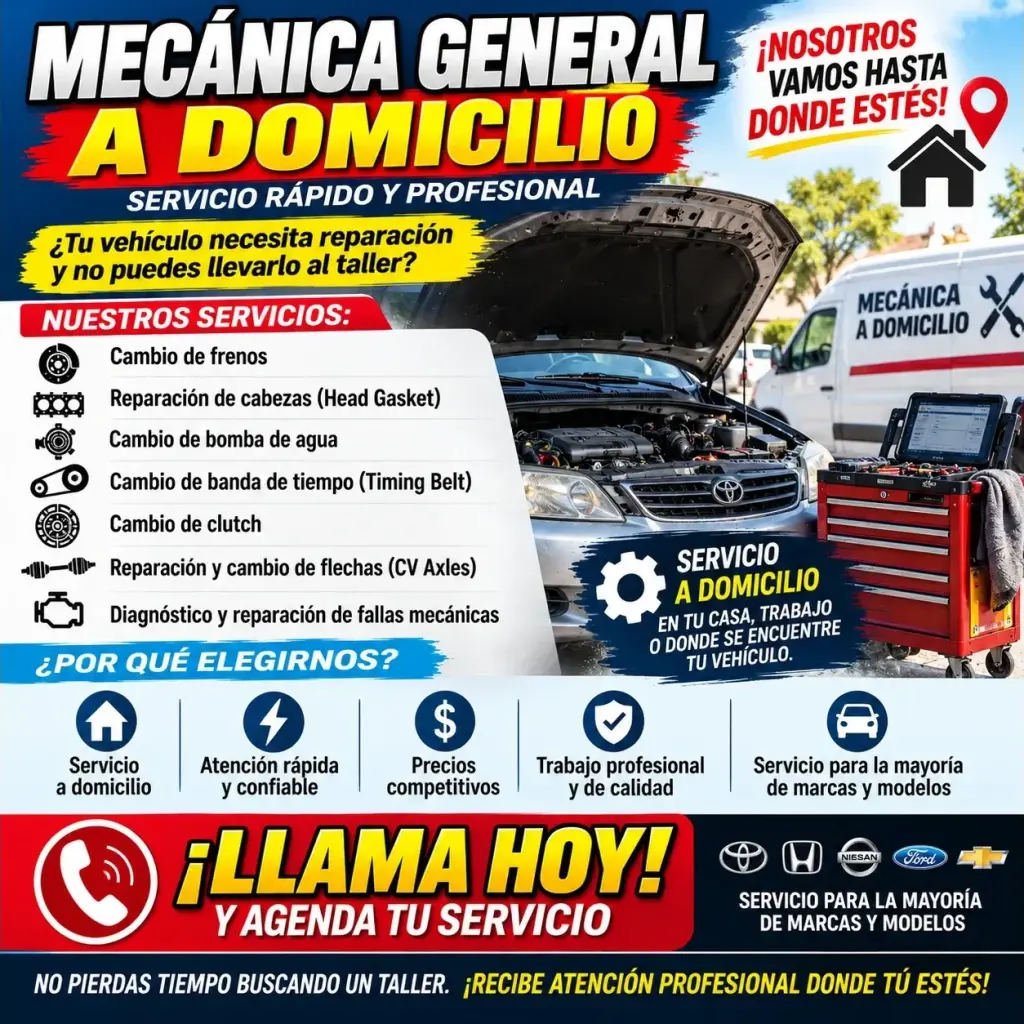 MECÁNICA GENERAL A DOMICILIO