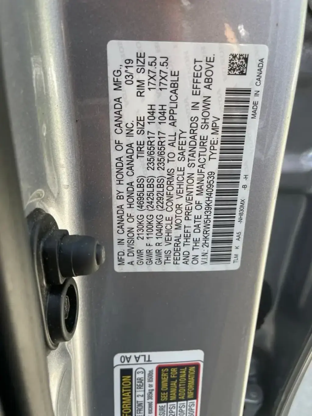 Honda CR-V 2019 LX 4p SUV