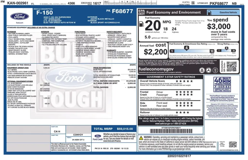Ford F-150 2023 4x4 XLT 4dr SuperCrew 5.5 ft. SB