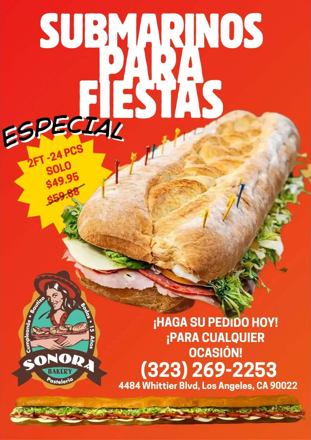 ¡SUBMARINO PARA FIESTAS!