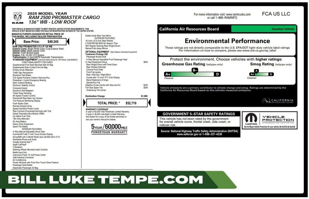 2025 Ram ProMaster 2500
