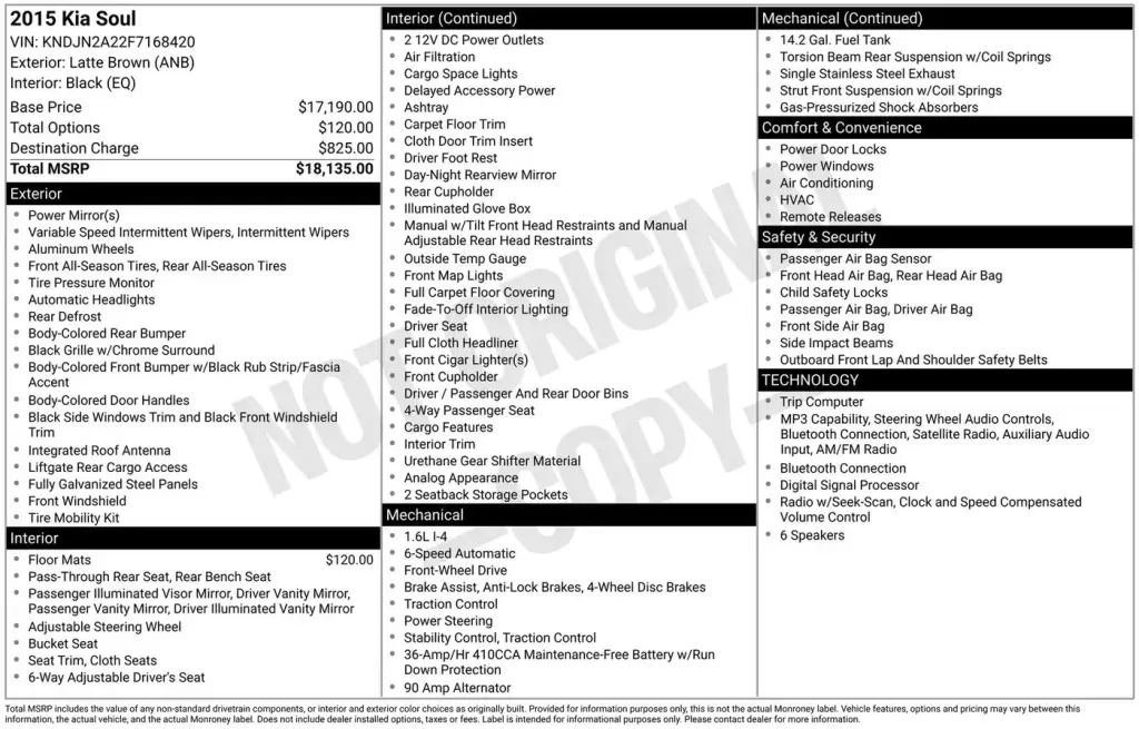 Kia Soul 2015 4dr Crossover 6M