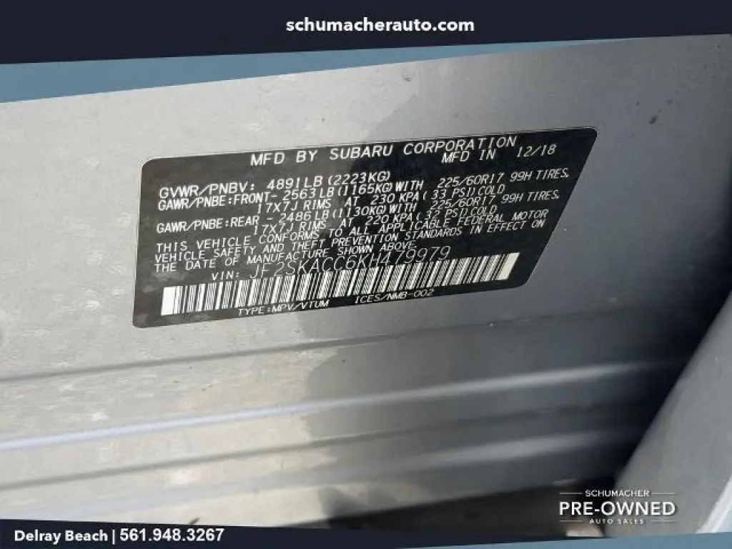 Subaru Forester 2019 AWD Base 4dr Crossover