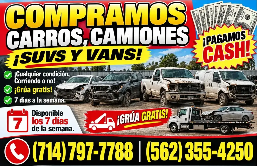 COMPRAMOS CARROS, CAMIONES   ¡SUVS Y VANS!