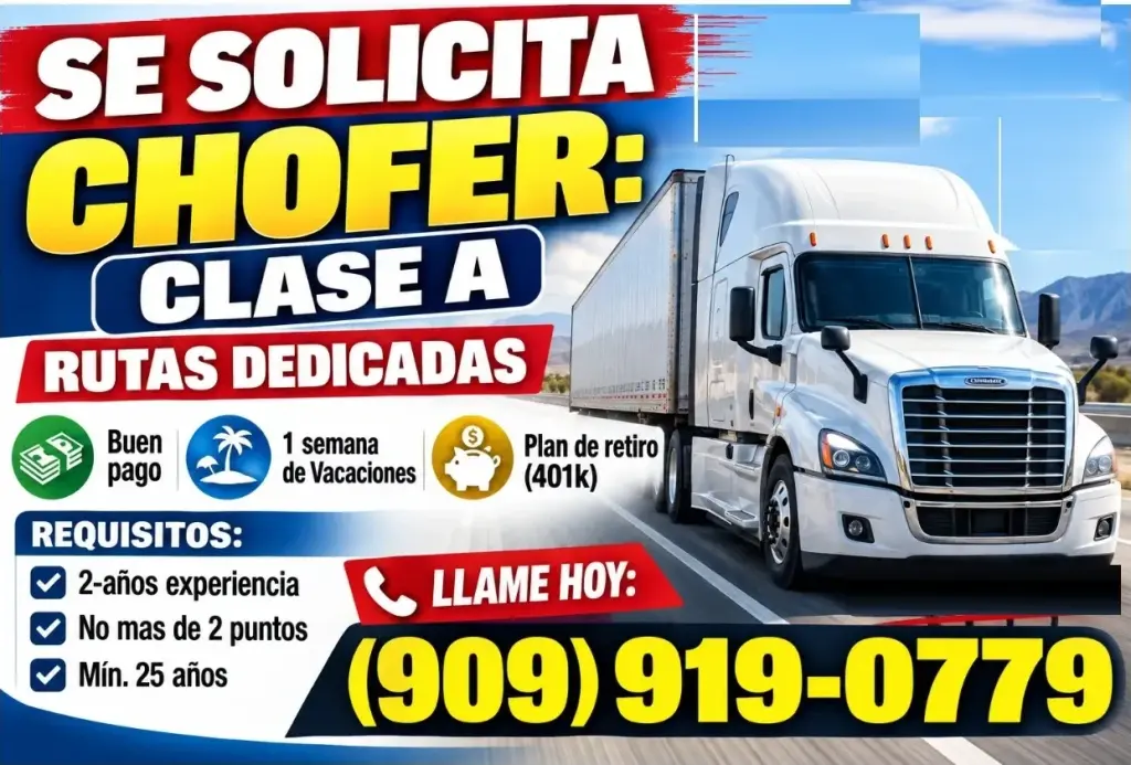 SE SOLICITA 🚚CHOFER: CLASE A  RUTAS DEDICADAS 💶Buen pago,