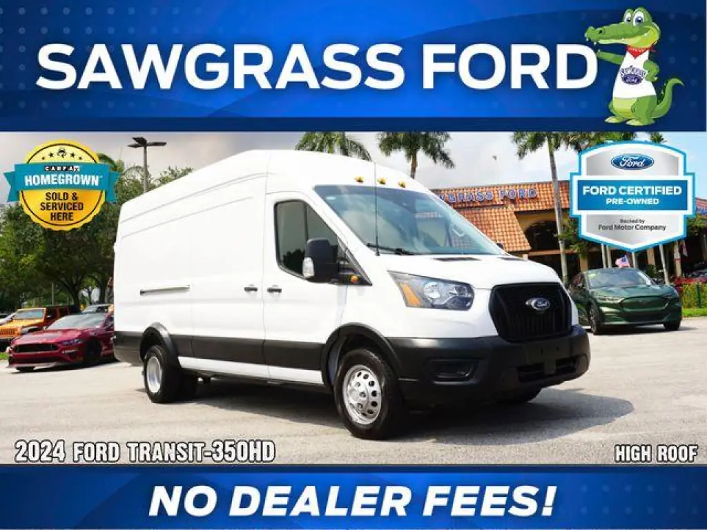 Ford Transit 2024 350 HD 3dr LWB Tech Roof DRW Extended Cargo Van con 11000 lb. GVWR