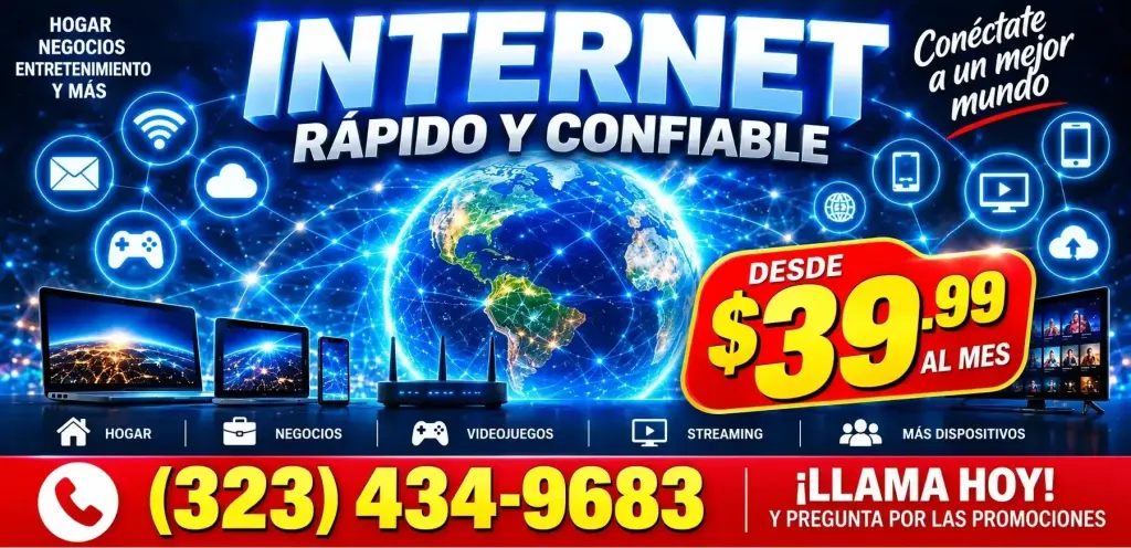 🌐 INTERNET RAPIDO A BAJO COSTO !!