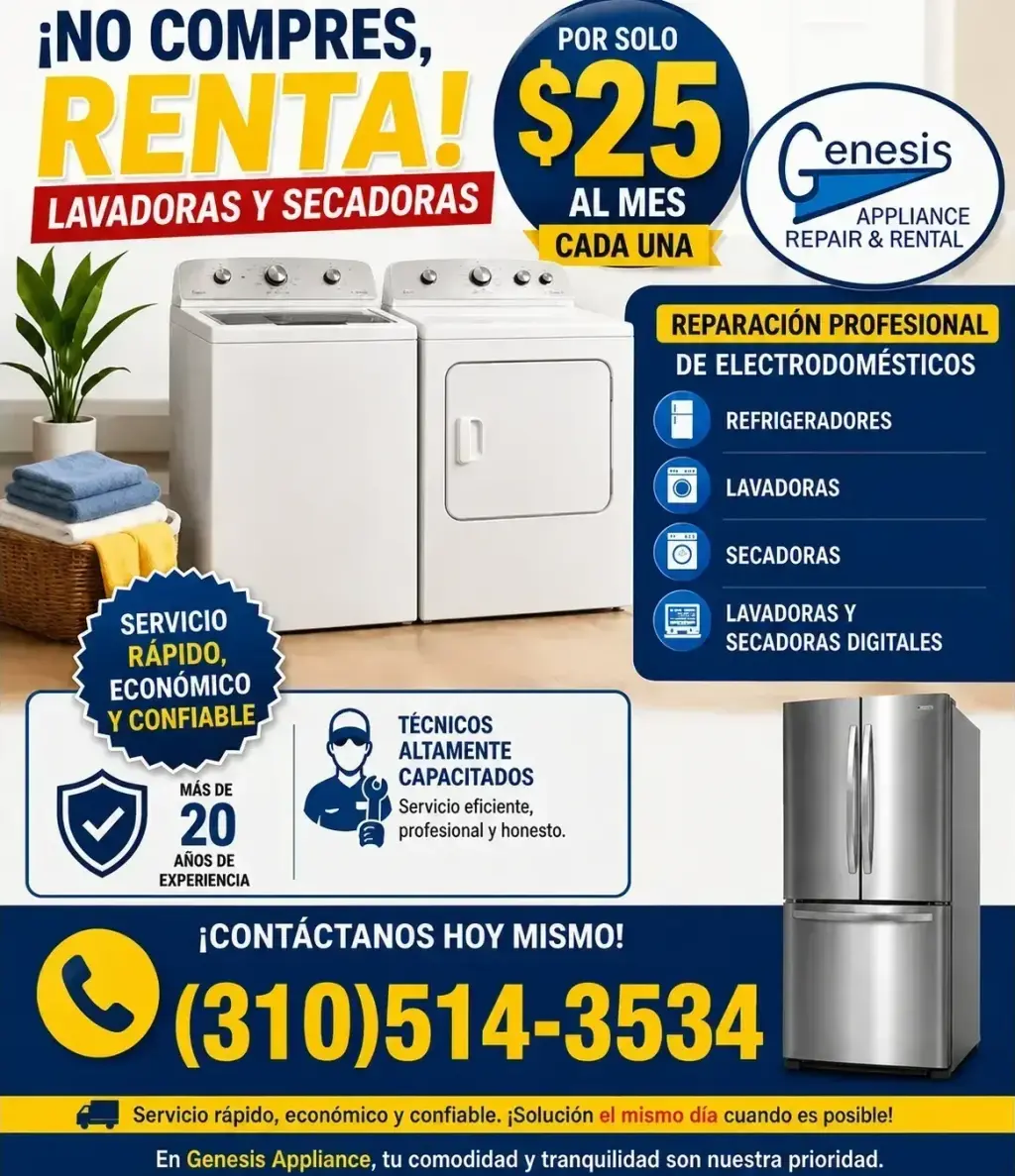 Renta Lavadoras y Secadoras $25 cada una por mes !!!