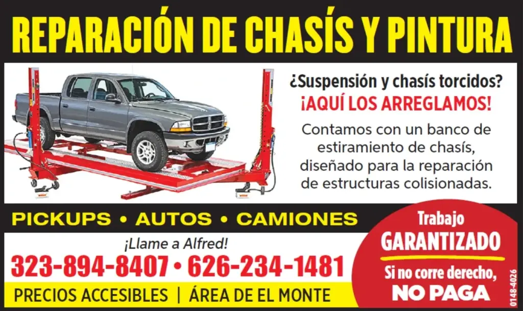 ¡REPARACIÓN DE CHASÍS Y PINTURA!