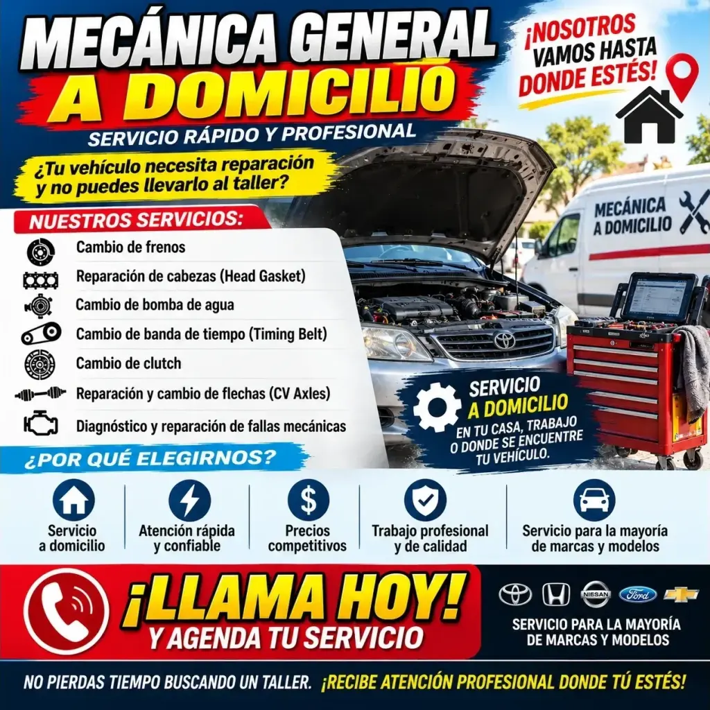 MECÁNICA GENERAL A DOMICILIO