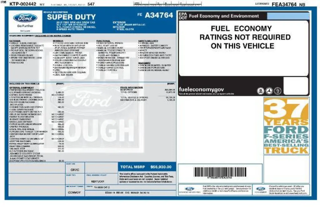 Ford F-350 Super Duty 2015 4x4 XLT 4dr Crew Cab 6.8 ft. SB SRW Pickup