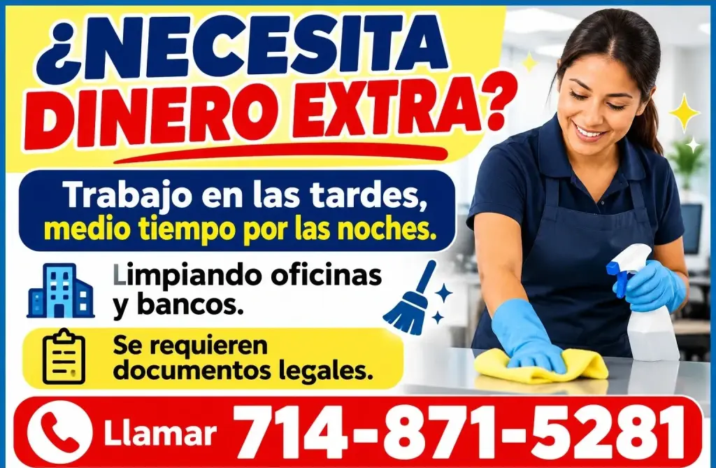 ¿NECESITA DINERO EXTRA? Limpiando oficinas y bancos