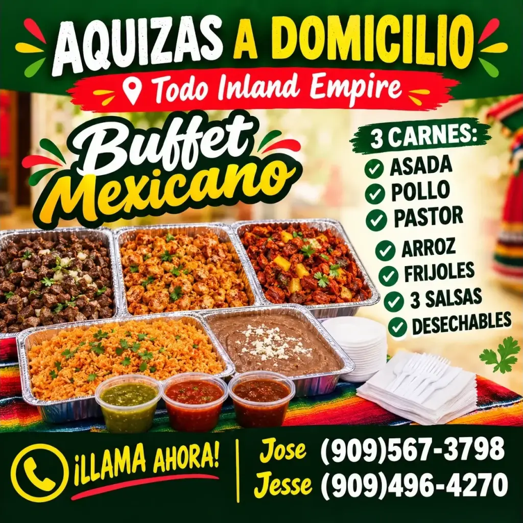 🌮 ¡BUFFET MEXICANO A DOMICILIO! 🌮