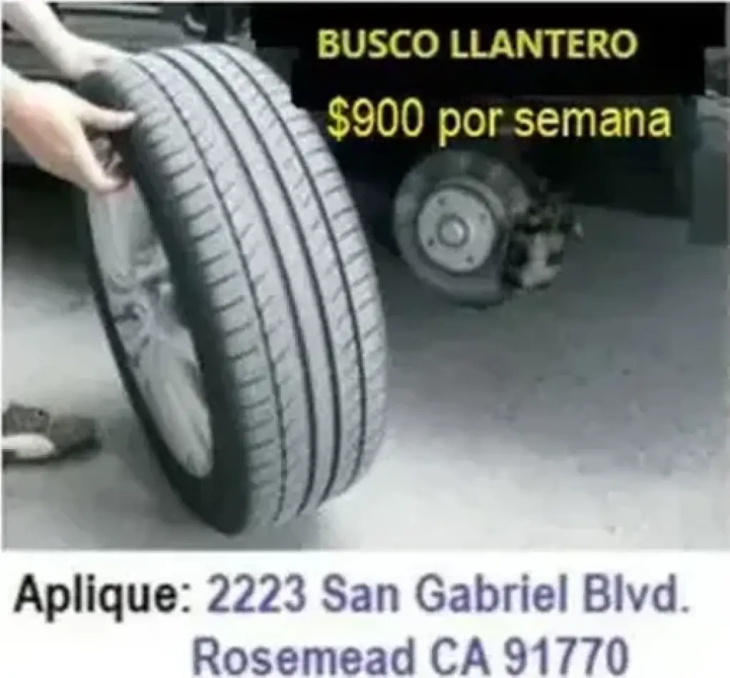 BUSCO LLANTERO Hasta $900/sem