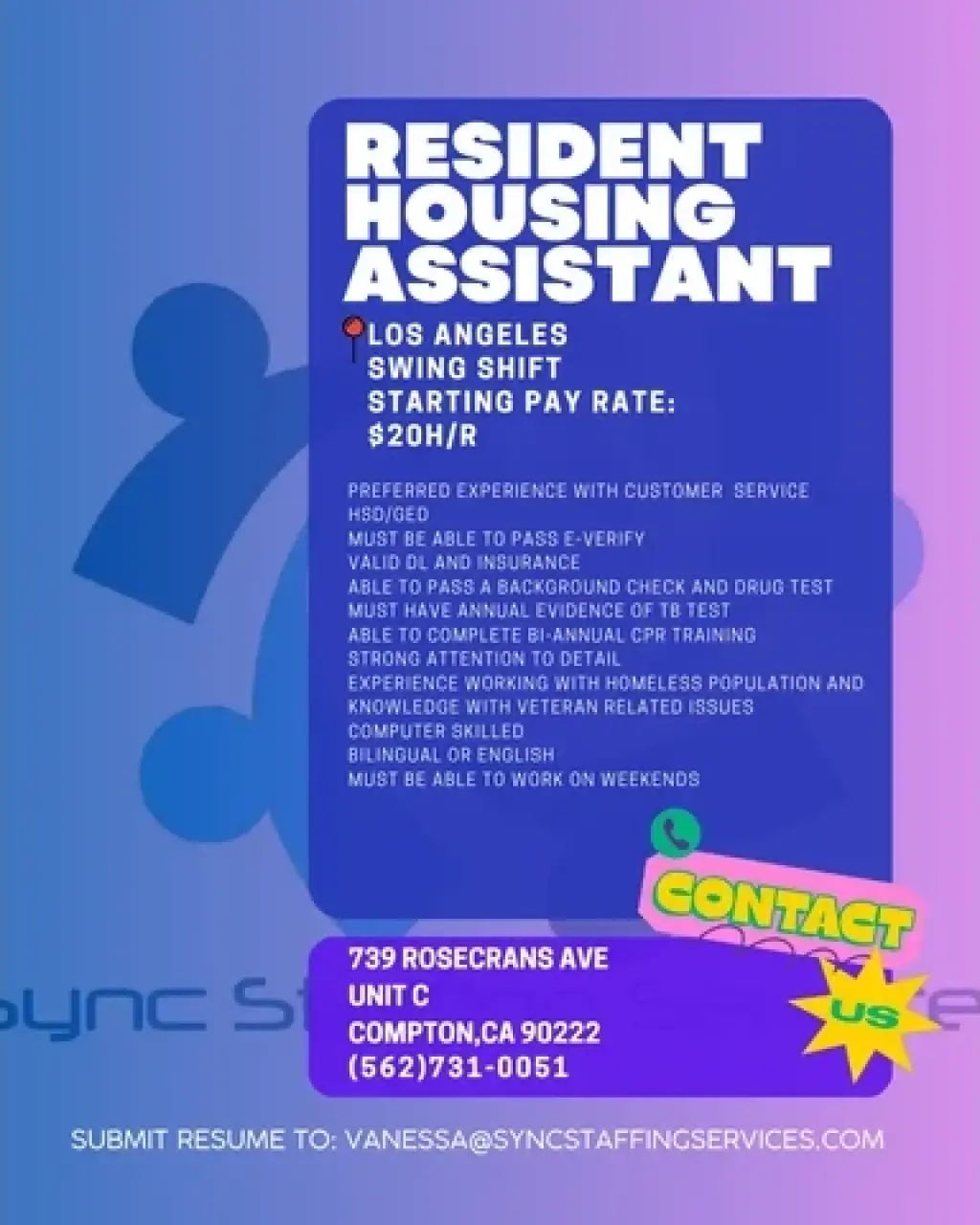 Resident Housing Assistant