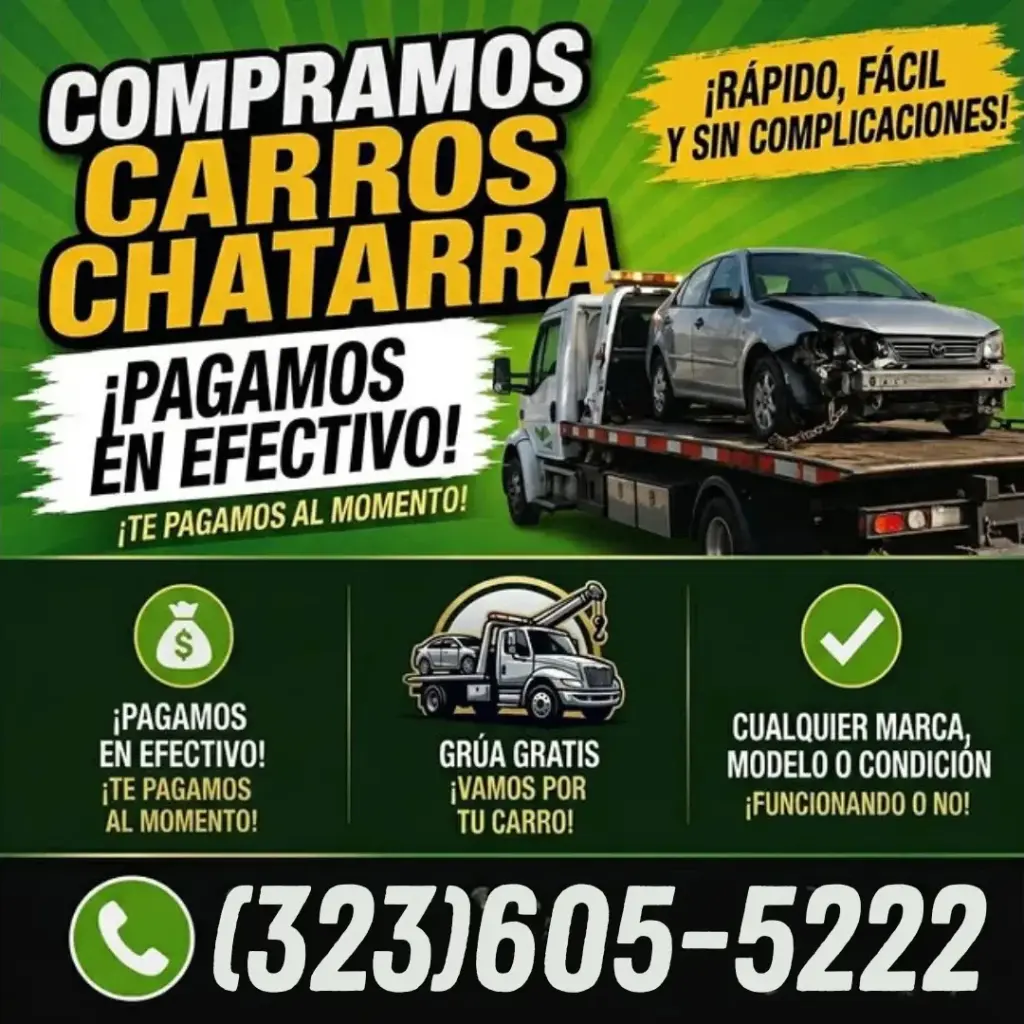 ¡Véndenos tu carro chatarra!