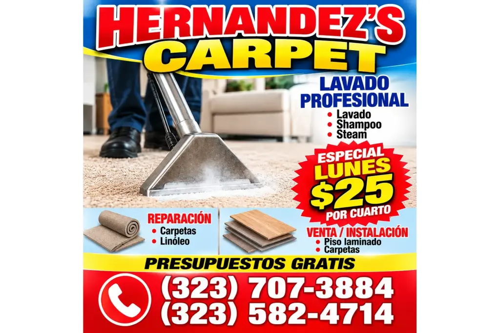 ¡LAVADO PROFESIONAL DE ALFOMBRAS!