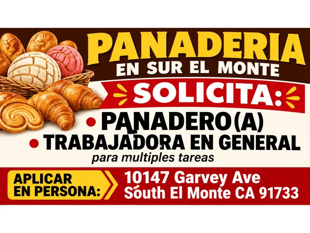 PANADERIA EN SUR EL MONTE   SOLICITA PANADERO(A)