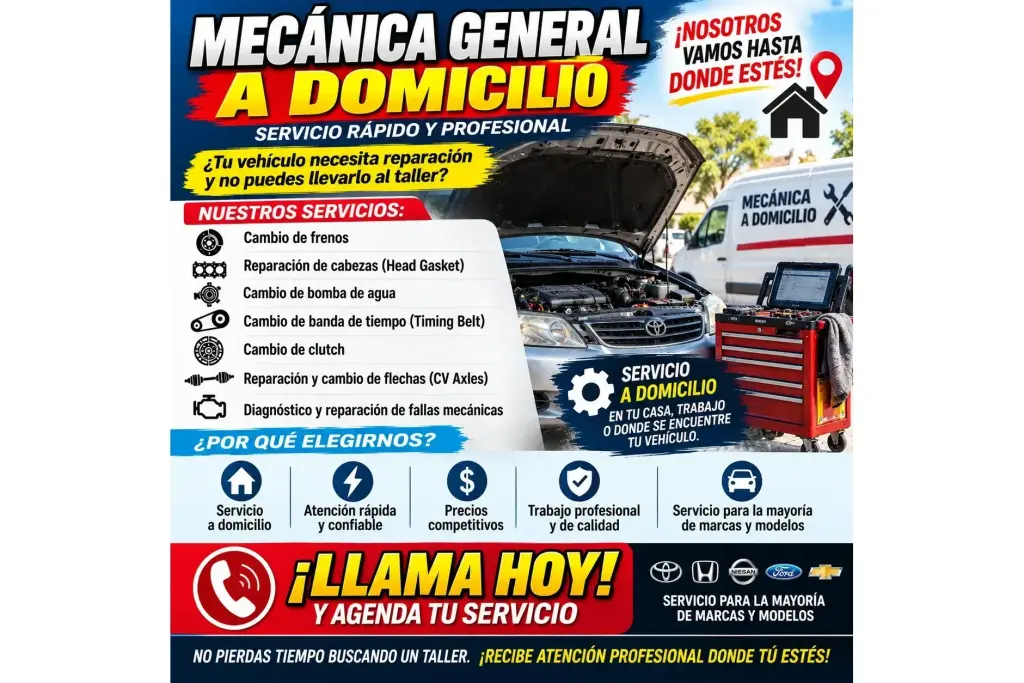 MECÁNICA GENERAL A DOMICILIO