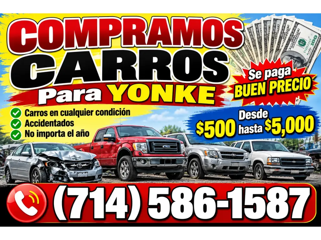¿TIENE UN CARRO QUE YA NO USA? ¡NOSOTROS SE LO COMPRAMOS!