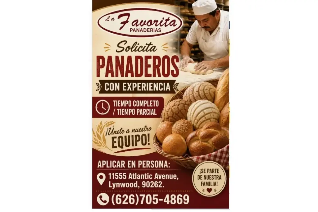 LA FAVORITA BAKERY  Solicita 📌PANADEROS