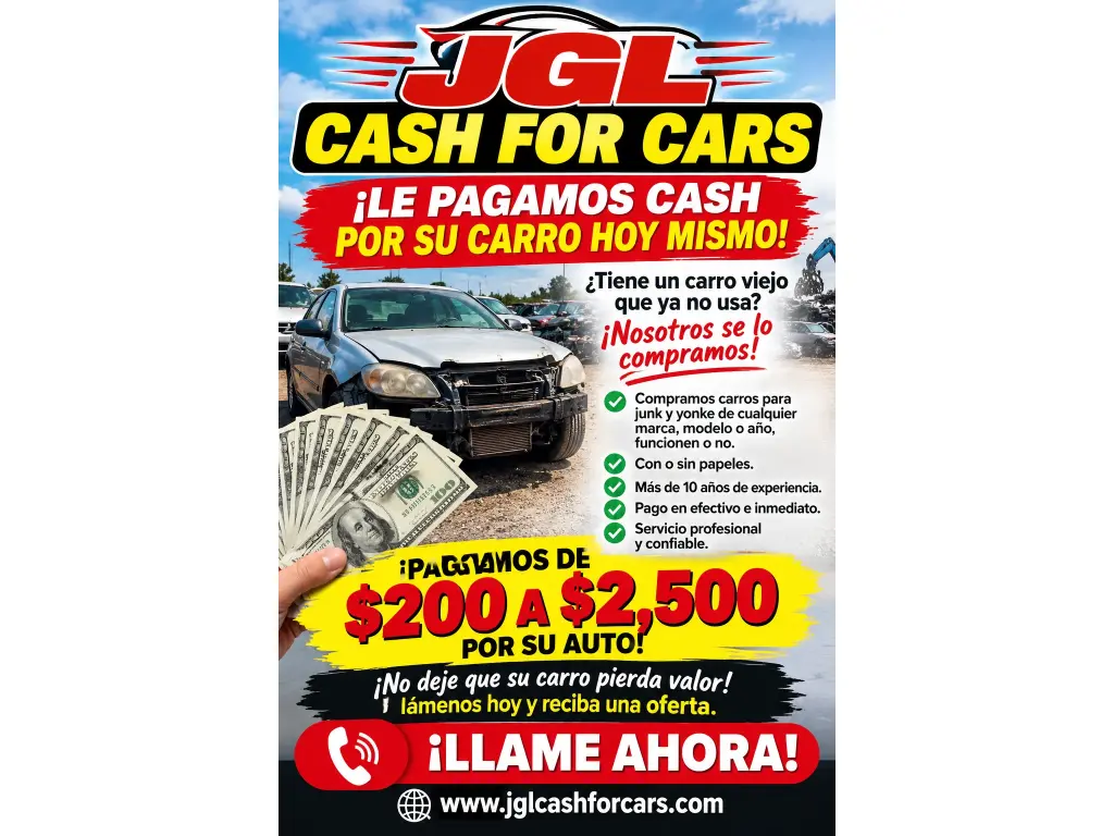 EFECTIVO EL MISMO DIA POR SU CARRO VIEJO!!!