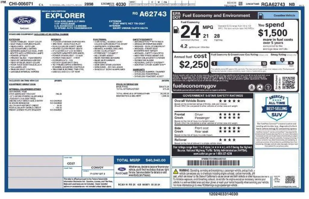Ford Explorer 2024 XLT 4dr SUV