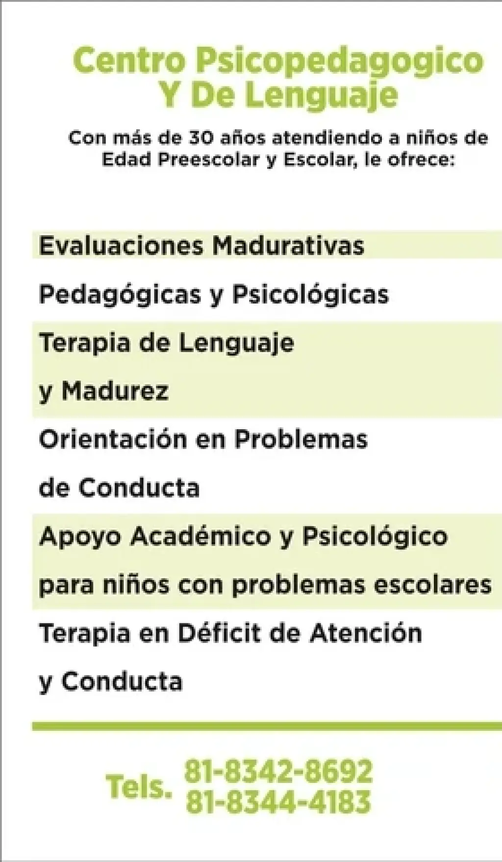 Terapia infanti20%de descuento