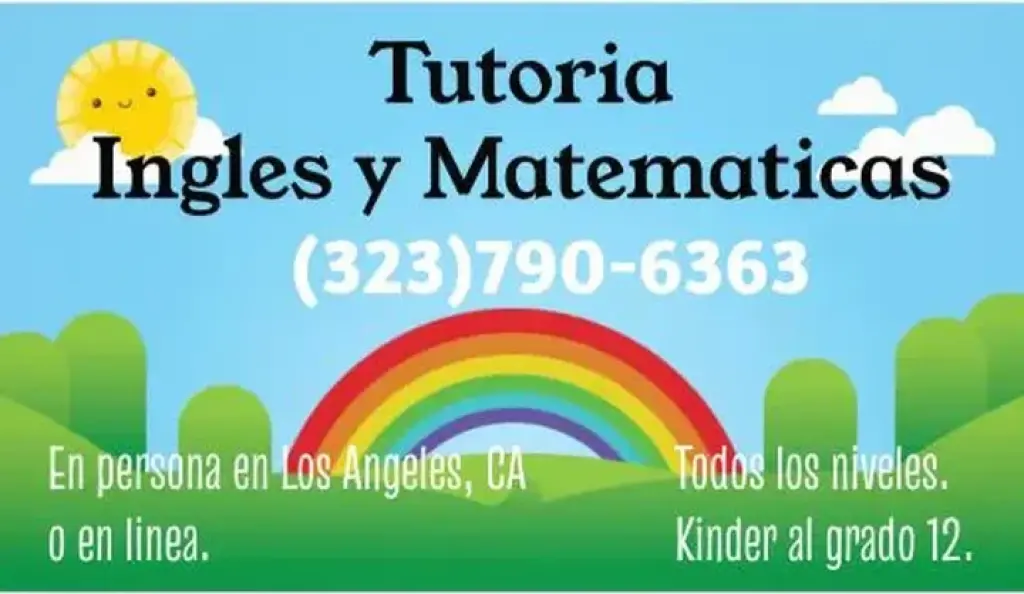 Tutoría de ingles y matemática
