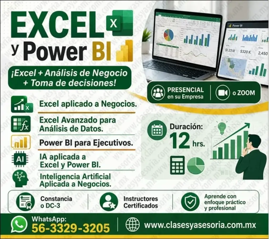 CURSOS de EXCEL a domicilio