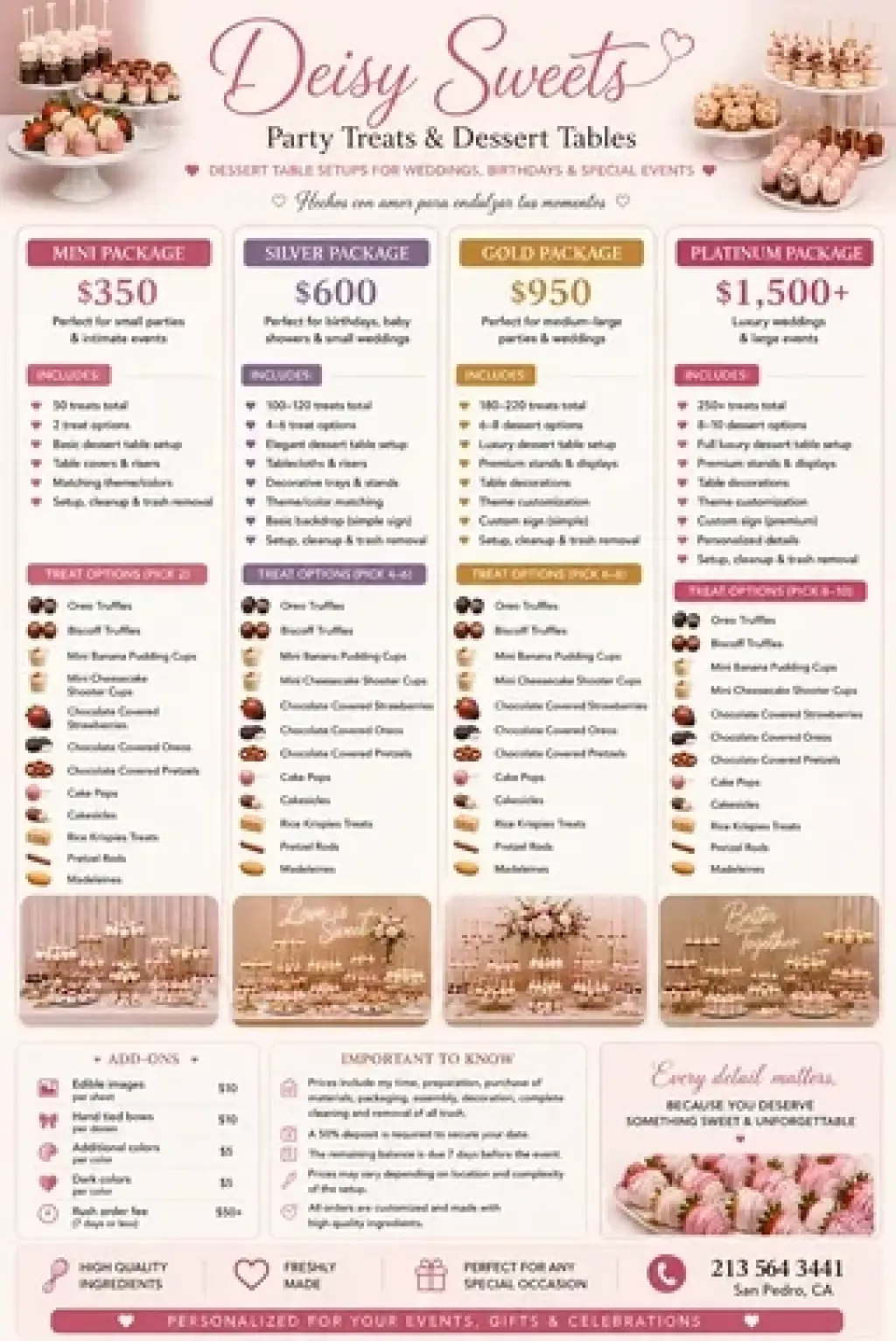 Sweet Treats & Dessert Table