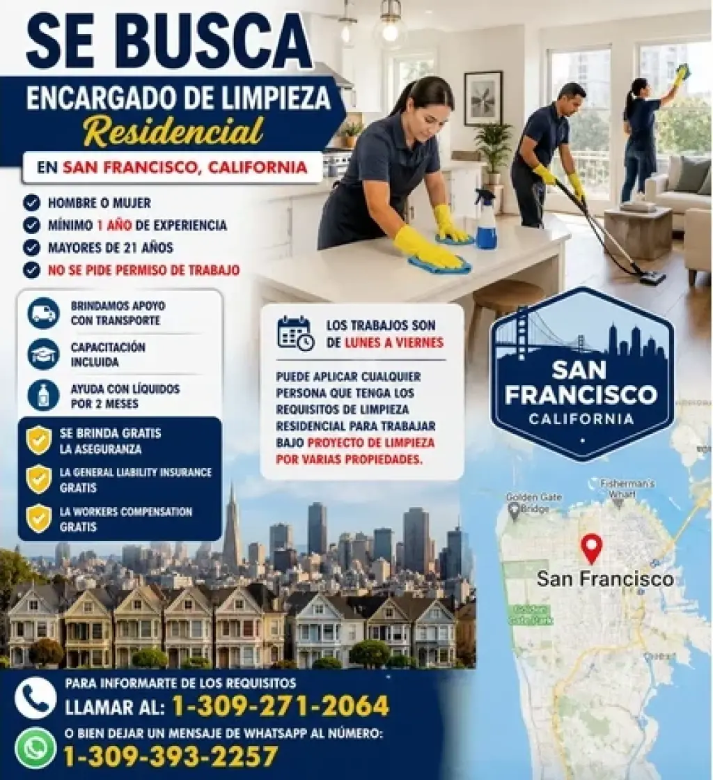 Trabaja limpieza independiente